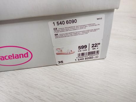 Biele sandálky top stav obuté na fotenie, graceland,35