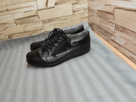 Ara 39 - dámske kožené čierne topánky, ara,39