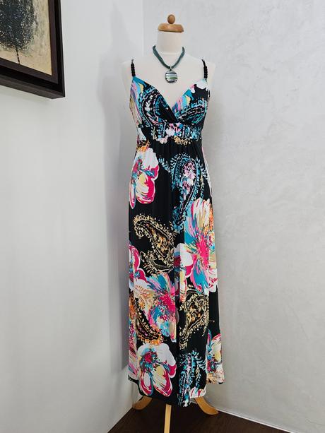 Dlhé letné šaty chantall 42, chantall,42