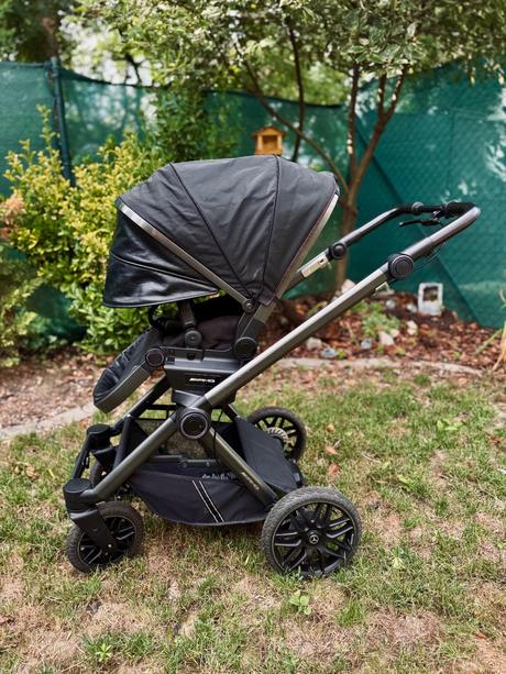 Luxusný kočík hartan amg v čiernej farbe s červený, hartan,hartan amg