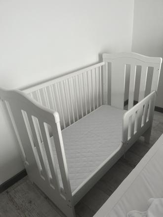 Štýlová detská postieľka biela+matrac, šírka (cm): 65,dĺžka (cm): 120