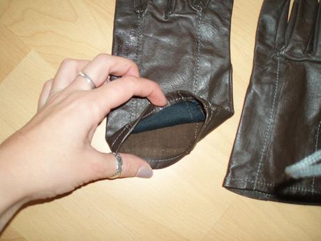 Kožené rukavice, s