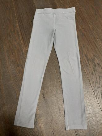 Svetlosivé teplé legínky na 6-7r. top stav, f&f,122