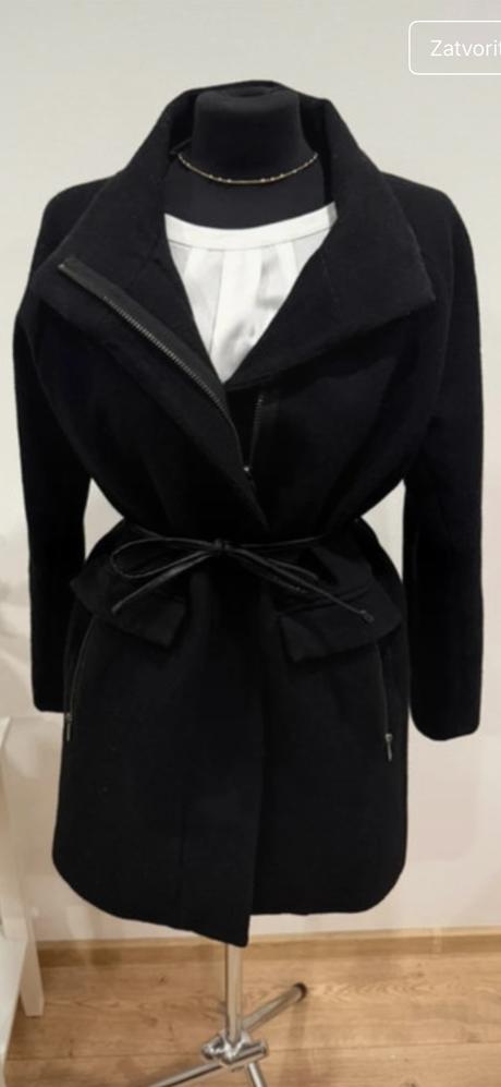 Mango vlneny kabat s opaskom, mango,38