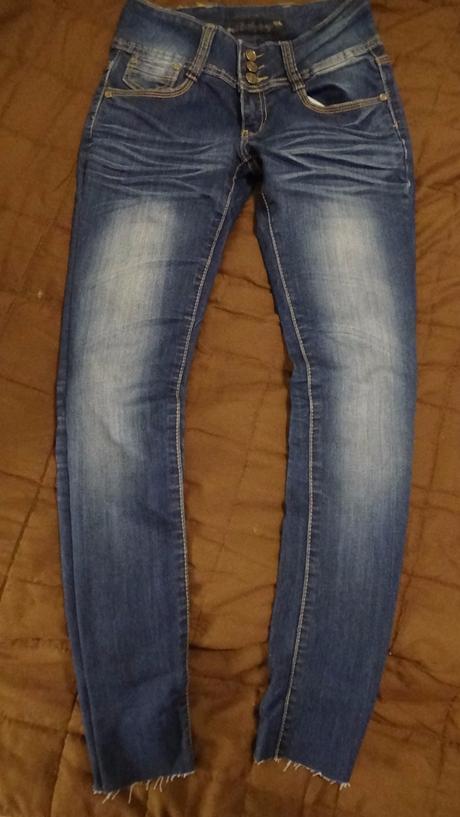 Modré rifle vyšúchaný vzhľad - v. xs, xs