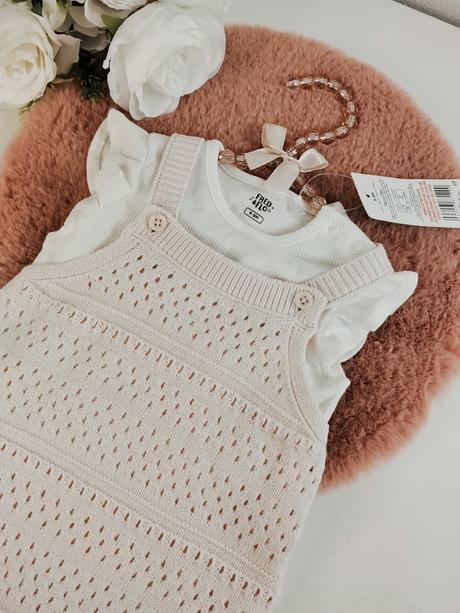 Fred & flo pletený set bledoružový, 74