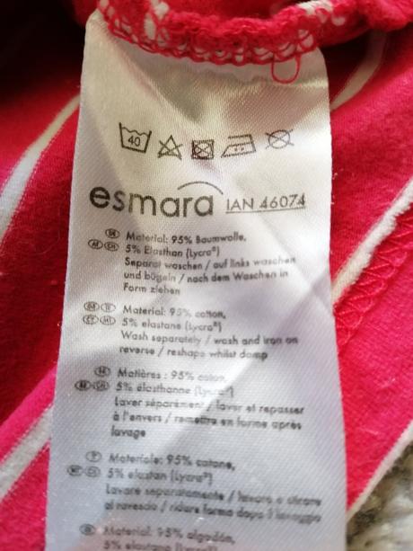 Červené tricko, esmara,s
