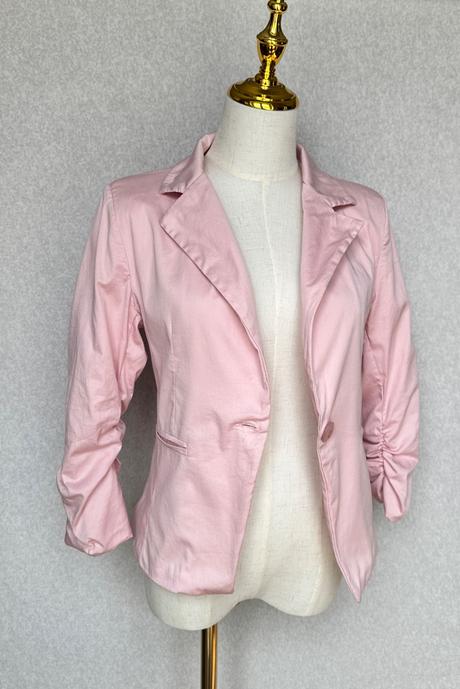 Letné sako v pastelovej ružovej, s