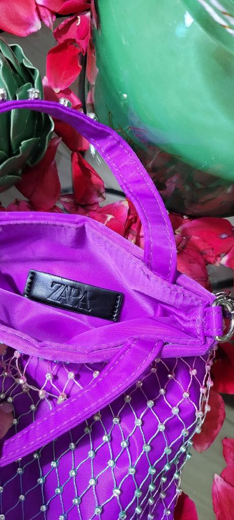 Kabelka z kryštálikmi zara, zara