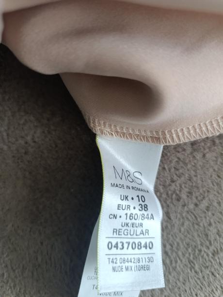 Znackove saty nude/pudrovej ružováfarby, marks & spencer,m