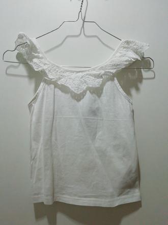 Biele tielko s madeirou, primark,122