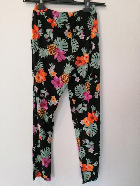 Letné kvetinove nohavice pre 10_11r, h&m,146