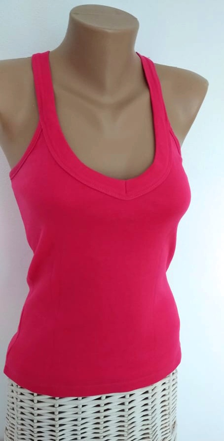 Jednoduché ružové tielko - veľ. s, s