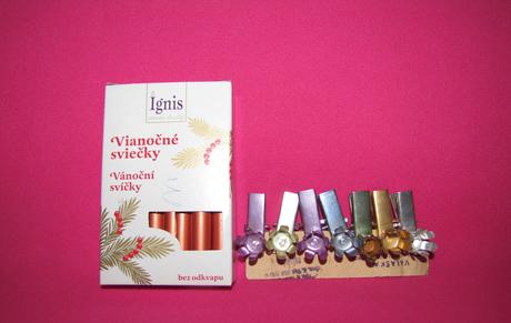 Vianočné sviečky a štipce, 