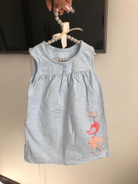 Modré šaty george, george,80