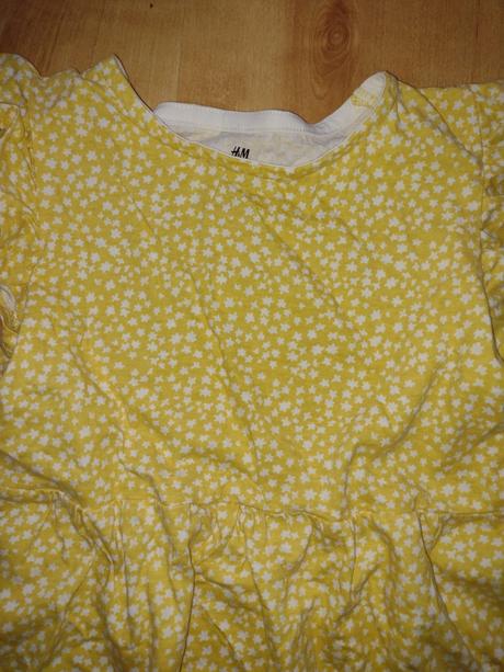 Žlté šaty super stav, h&m,110