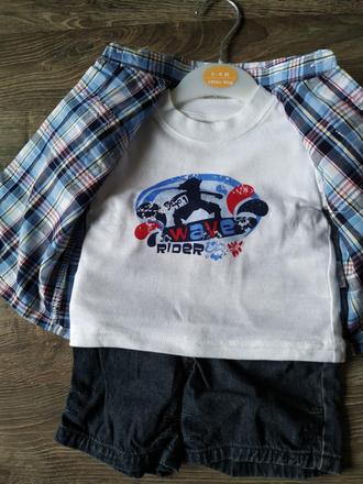 Set na leto pre veľkého fešáka, veľ.3-6mes. nové, 68