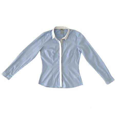 H&m slim office blúzka kontrastný biely golier s, h&m,36