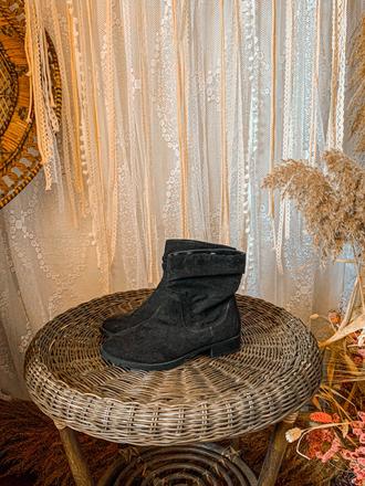 Čierne čižmy f&f semisove, f&f,36