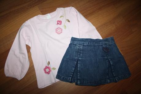 Sukňa a tričko, h&m,80