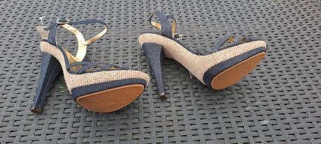 Nové riflové topánky na platforme, 37