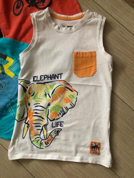 Trička s krátkym rukavom/bez rukávov 14ks, f&f,128