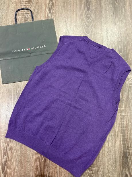 Tommy hilfiger kašmírova panska vesta č.l, tommy hilfiger,l