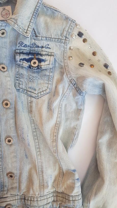 Rifľová vintage retro jeans, s