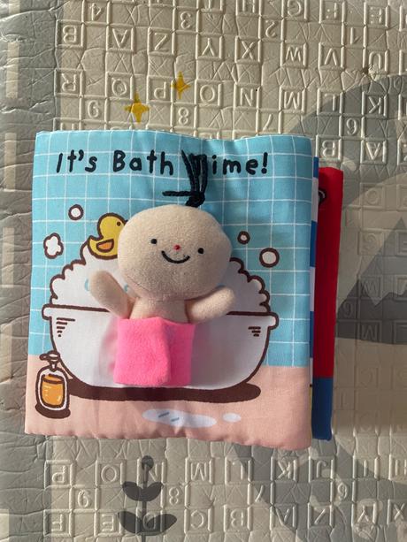 Textilná kniha it s a bath time, 