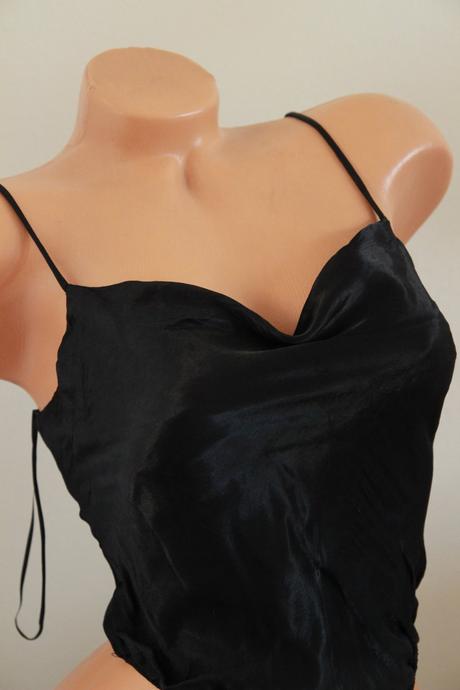 Saténový body top, s, s