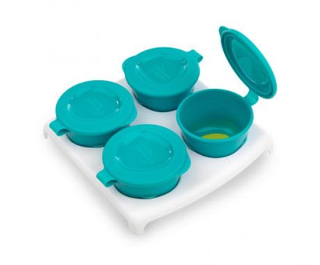 Nádobky na detské pokrmy  explora  4ks 4 m+, tommee tippee
