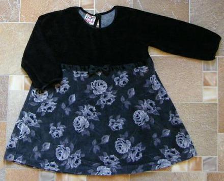 Plysove cierno-sive saty, h&m,86