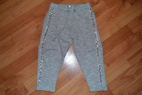 Sivé tepláky s flitrami, pepco,92