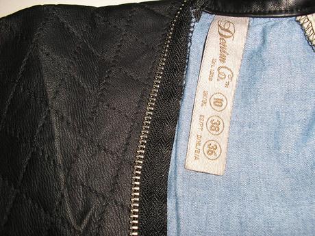 887. denim šaty s kož. kombin, denim,s