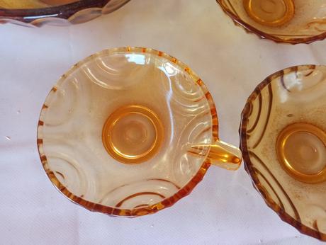 Retro art deco kompotova súprava,