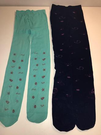 2 modré pančušky,