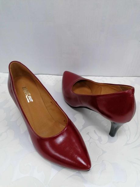 Dámske kožené lodičky 60053 b+z+ca, 42