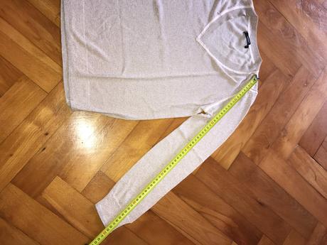 Svetrík mango - prešívaný zlatou niťou, mango,l