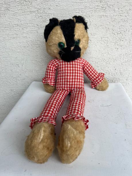 Starozitna vintage antik hracka macka,