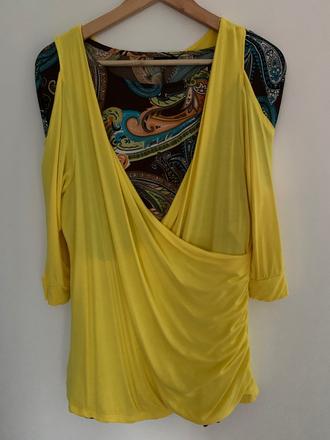 Tričko s prestihmi na rukavoch a ramenach 40/42, bonprix,40