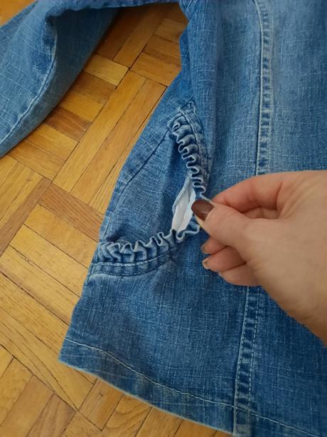 Dievčenská rifľová košeľa/ sako, 158