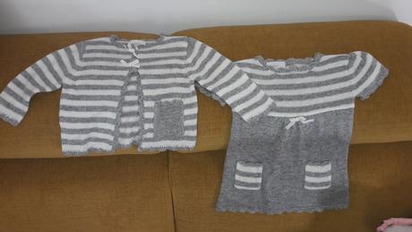 Krásny set - šaty a svetrík, f&f,68