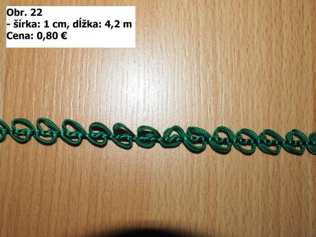 Krajky, lemovky, stuhy a strapce, 