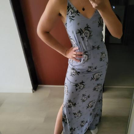Xs/s dlhe modre saty, h&m,xs