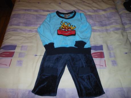 Velúrové pyžamko h&m disney cars 2 98/104, h&m,104