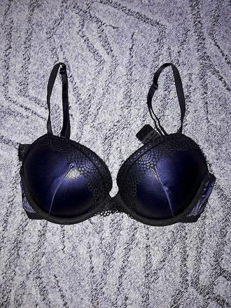 Krásna modrá push up podprsenka, new yorker,80b