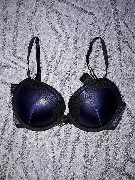 Krásna modrá push up podprsenka, new yorker,80b