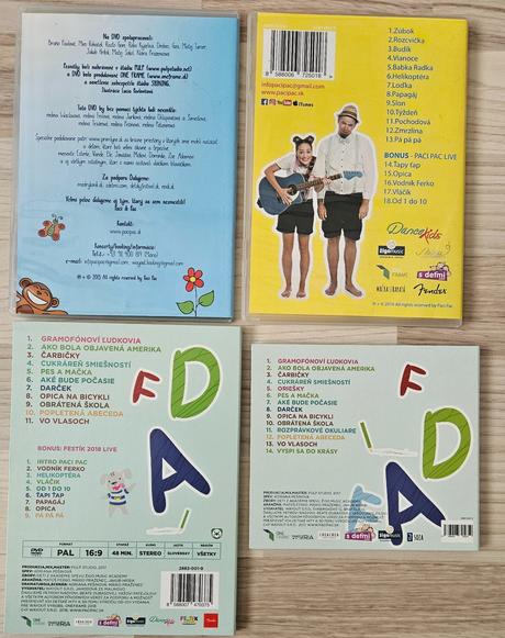 Dvd paci pac 3ks + 1ks cd spolu, 