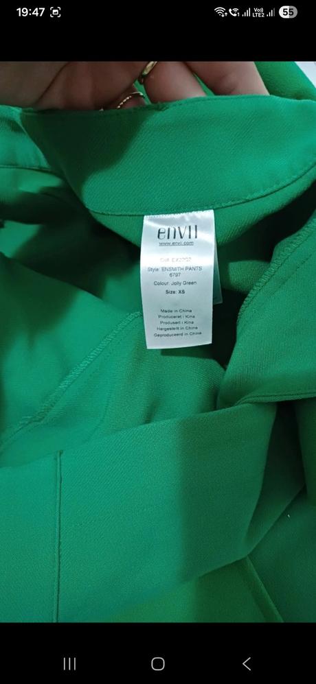 Zelene nohavice, envy,xs