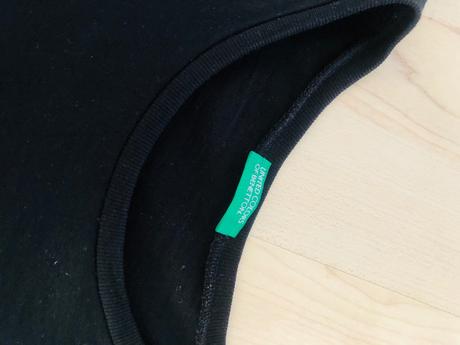 Benetton cierne tricko, benetton,xs
